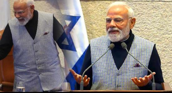 ඉශ්‍රායල පාර්ලිමේන්තුව ඇමතූ ප්‍රථම ඉන්දීය අගමැති